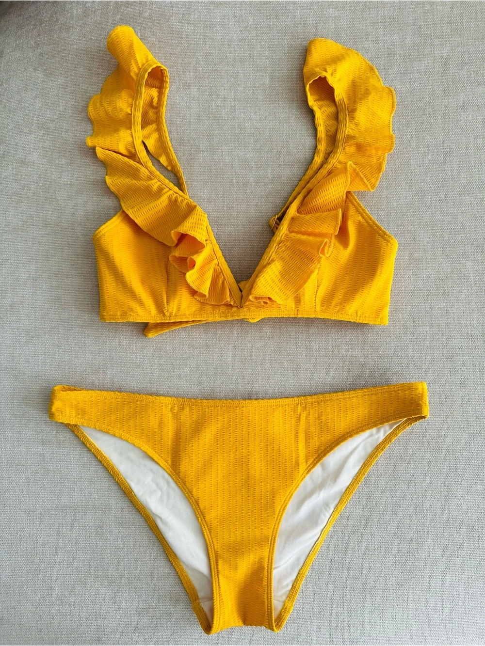 Sézane x Ysé Falbala Bikini Set in Yellow
